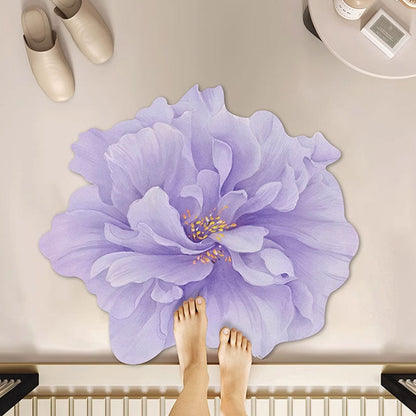 3D Floral Non-Slip Absorbent Mat – Soft & Comfortable