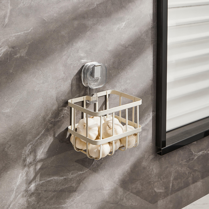No-Drill Iron Suction Storage Rack: Ideal for Kitchen and Bathroom Use